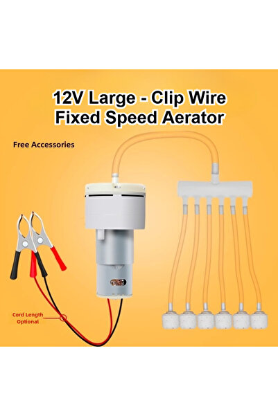 Choice1 مجموعة بطول 3 أمتار، تتضمن مضختي أكسجين بمشبك 12 فولت تيار مستمر، جها...