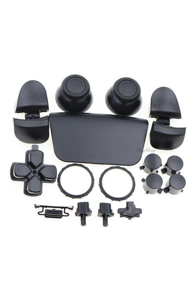 Choice طقم أسود كامل لعصا التحكم لجهاز PS5 V3.0 BDM-030، يتضمن أغطية عصا التح...