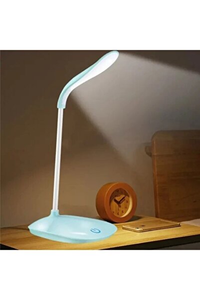 Choice1 مصباح مكتبي محمول أزرق اللون، يعمل باللمس، قابل لتعديل شدة الإضاءة، م...