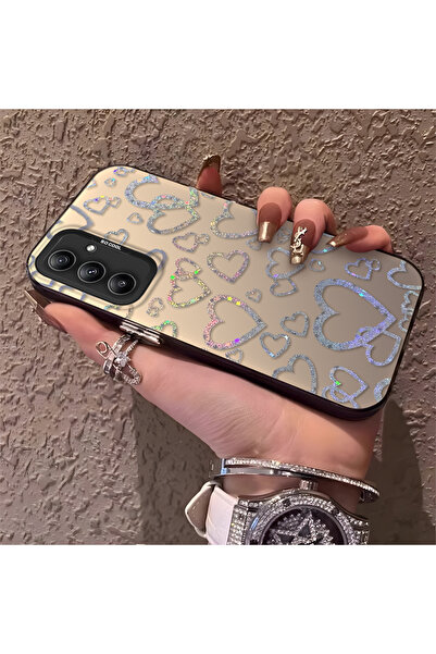 Hontinga حافظة هاتف سامسونج جالاكسي A34 متوافقة مع نمط القلب من السيليكون ذات...