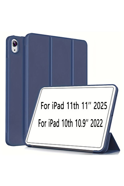 Choice4 Navy Case for iPad (A16) 11th 10th Generation 10.9''/ 11'' Tri-fold S...