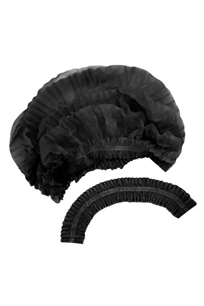 Choice1 CAP600 Black 100PCS Disposable Non-Woven Bouffant Caps 21Inchs Hair B...