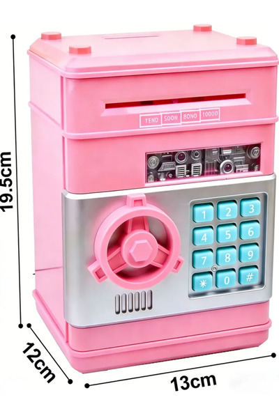 Choice1 pink Smart Password Piggy Bank! ATM-Style Coin Reel Storage Bank, Cre...
