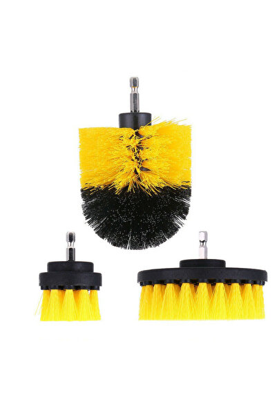 Choice 3Pcs Yellow 3-Pack Drill Brush Power Scrubber Cleaning Brush Extended ...