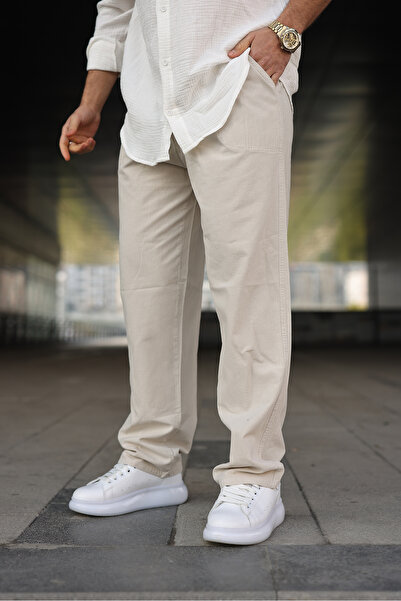 THEGENTMAN Linen Trousers Men