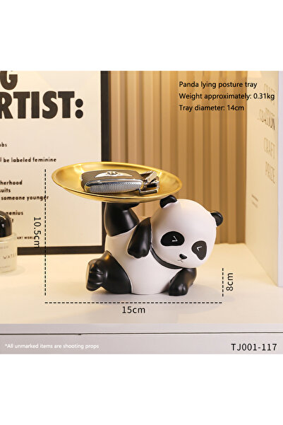 Choice Tj001-117 Cute Panda Storage Tray Ornament Key Candy Storage Tray Orna...