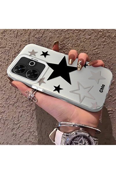 Hontinga حافظة هاتف من السيليكون متوافقة مع هاتف Redmi 13، ذات حافة صلبة ومضا...