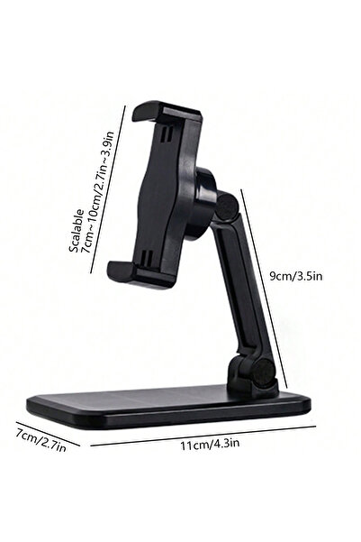 Choice حامل هاتف أسود قابل للطي والدوران 360 درجة، قابل لتعديل الارتفاع والزا...