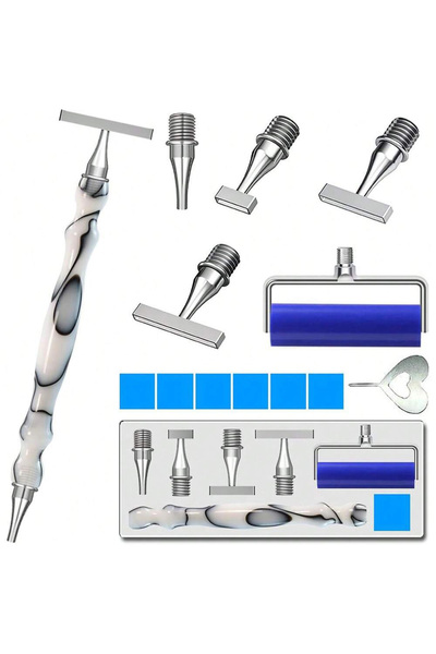 Choice3 A-BlackWhite Roller New Diamond Art Pen Kit With Slim Thread Stainles...