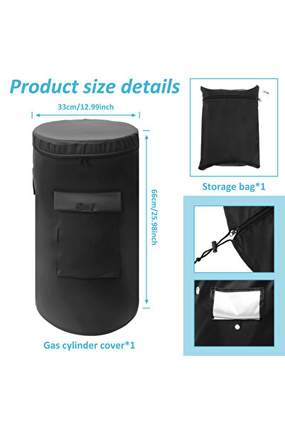 Choice black Butane Fuel Canister Cover Oxford Cloth Camping Lantern Gas Tank...