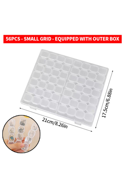 Choice1 56 small grids 56/30/28/14 Grid Multi functional Transparent Jewelry ...