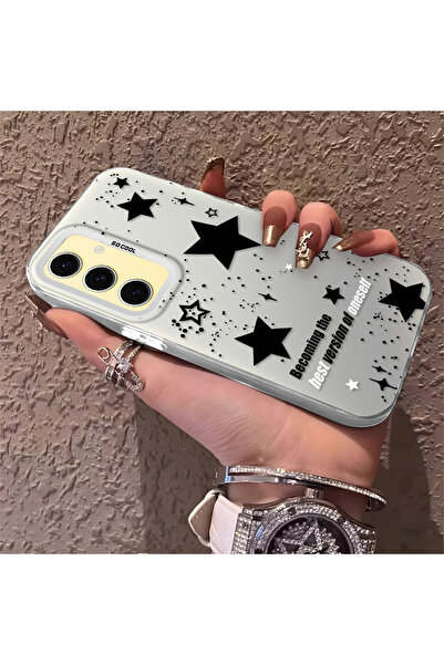 Hontinga حافظة هاتف سامسونج جالاكسي S24 Fe متوافقة مع نمط النجوم من السيليكون...