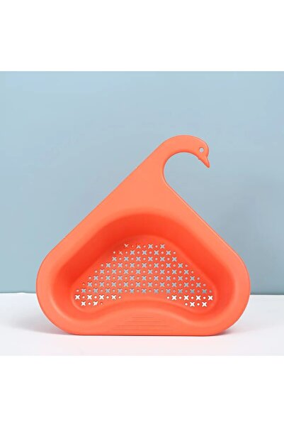 Choice1 Orange Swan Drain Basket Creative Multi Functional Non Punching Kitch...