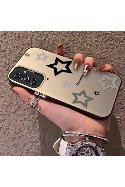 Hontinga حافظة هاتف سامسونج جالاكسي M34 متوافقة مع نمط النجوم، مصنوعة من السي...