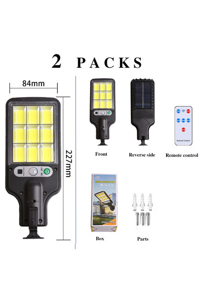 choice2 Heinast 108COB 2pcs 108 LED Solar Lights Outdoor With 3 Mode Waterpro...
