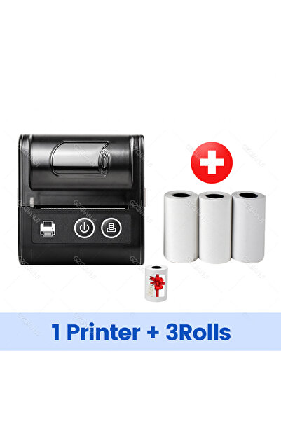 Choice10 طابعة إيصالات صغيرة تعمل بتقنية البلوتوث، مزودة بقابس أوروبي أسود، م...