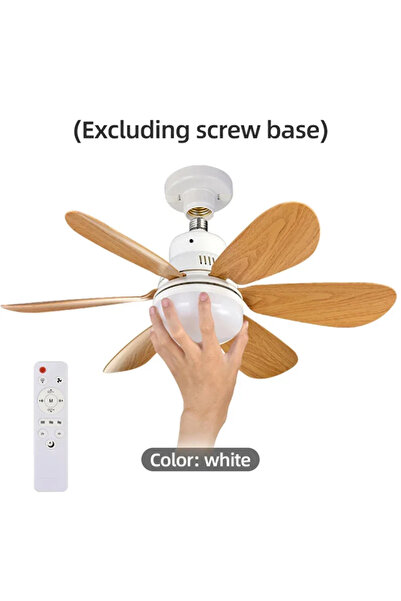 Choice Wood color Home E26 E27 LED Ceiling Fan Light Wireless Remote Control ...