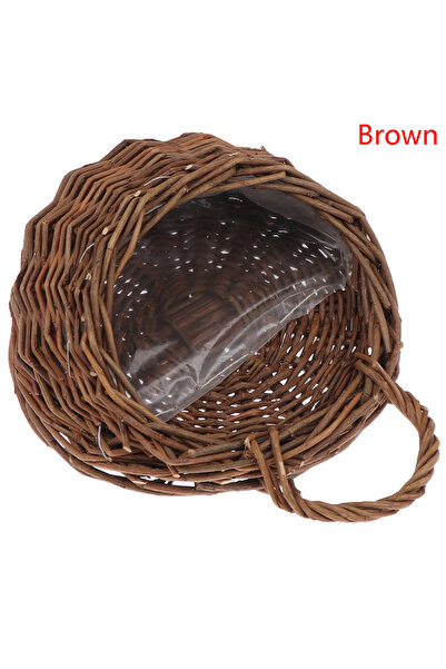 Choice BR 1PC Flower Planter Wall Hanging Wicker Rattam Basket Garden Vine Po...