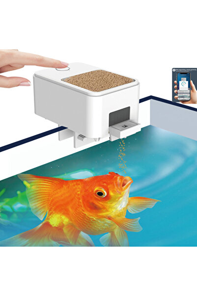 Choice مع تطبيق واي فاي، مغذي أسماك بسعة 100 مل، تحكم عبر تطبيق الهاتف المحمو...