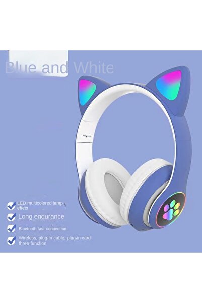 Choice1 LIGHT BLUE Wireless headset STN28 popular head mounted illuminated ca...