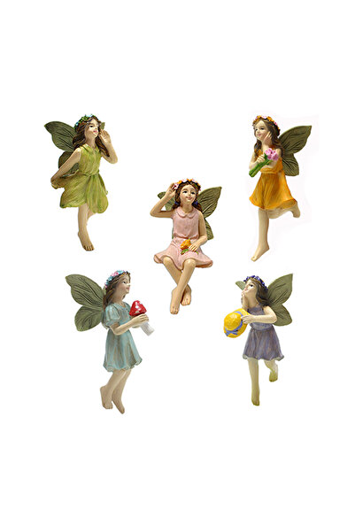 Choice MULTI Five piece set of flower fairy garden plug-in, potted landscape ...