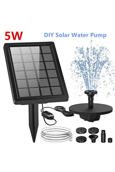 Choice نافورة مياه تعمل بالطاقة الشمسية بقدرة 5 واط، مضخة مياه شمسية يمكنك صن...