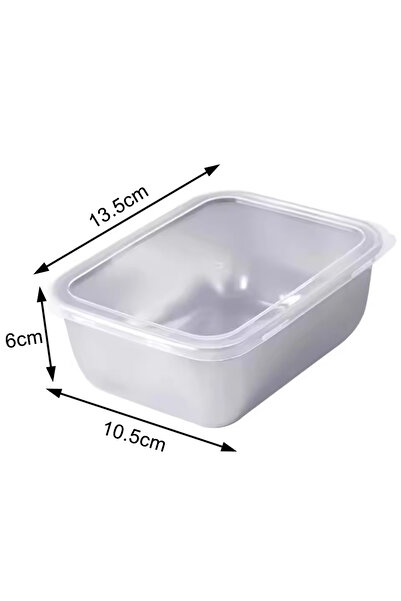 Choice 10pcs GRAY Stainless Steel Food Container with Cover Small Thicken Fre...