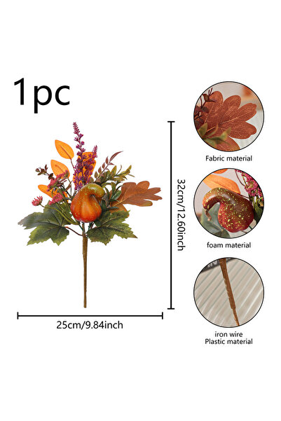 Choice1 1PC 250292BN6 1 PC 11.8-inch (H) realistic pumpkin plant vase decorat...