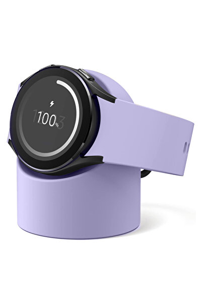 Choice5 Galaxy Watch 5 5Pro Purple Silicone Stand Charger Holder Charging Sea...