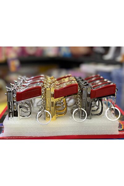 KIZILKAYA anahtarlıklık lambalı ve lazer tabanca 10cm metal aksamlı