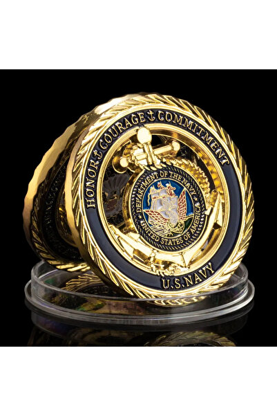 Choice Golden United States Navy Challenge Coin USN Commemorative Coins Depar...