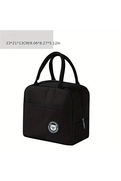 Choice4 black 1pc Insulated Lunch Bag With Animal Pattern - Waterproof And Po...