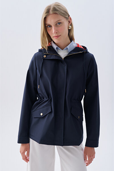 Mudo Detail-Embellished Loose Fit Hooded Raincoat