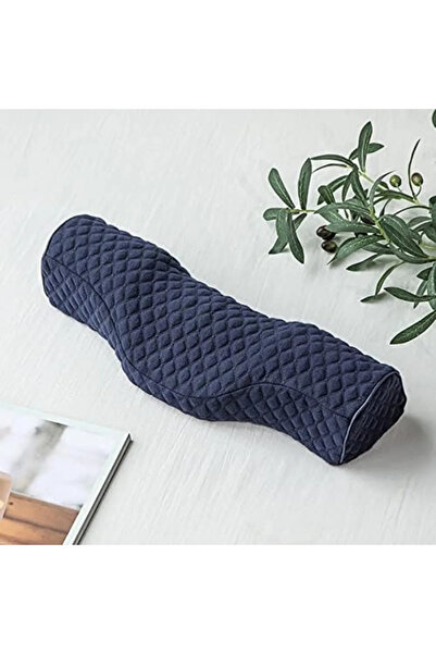 Choice1 وسادة رقبة زرقاء 45×15 سم، وسادة عنقية أسطوانية من إسفنج الذاكرة، لتخ...