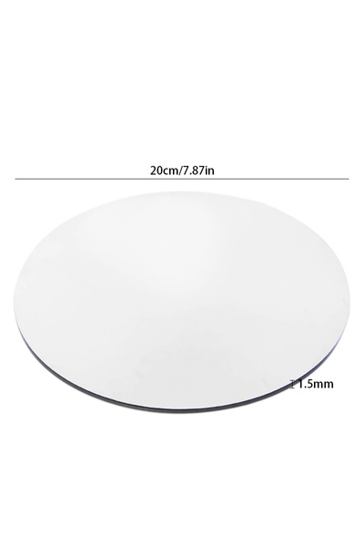 Choice 1Pc 20cm Round Mirror Glass Tray Acrylic Mirror Glass Photographic Bac...