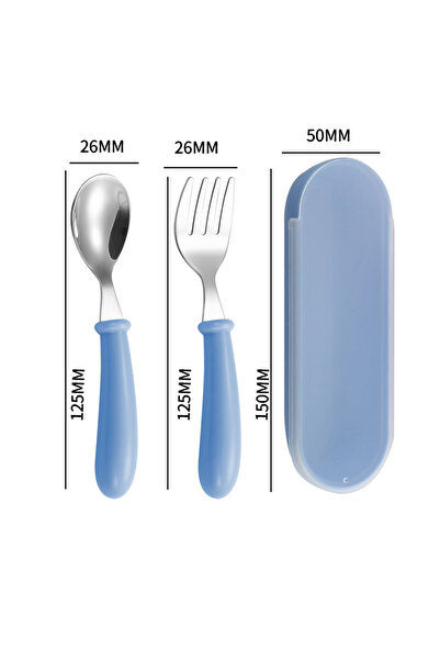 choice2 Blue Stainless Steel Baby Gadgets Tableware Set Cartoon Toddler Dinne...