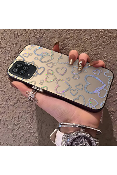 Hontinga حافظة هاتف سامسونج جالاكسي A12 متوافقة مع نمط القلب من السيليكون ذات...