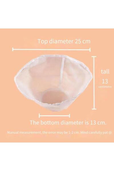 Choice1 حقيبة ترشيح بيضاوي الشكل من النايلون بقطر علوي 25 سم، شاشة ترشيح للنب...