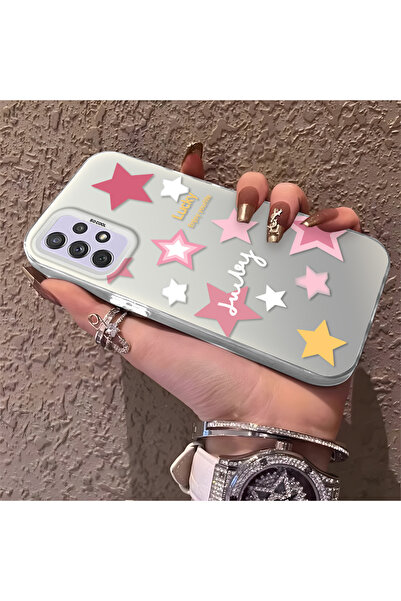 Hontinga حافظة هاتف سامسونج جالاكسي A72 متوافقة مع نجوم ملونة من السيليكون ذا...