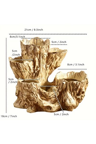 Choice Yellow Retro-Style Resin Succulent Flowerpot (with Drainage Hole) - Un...