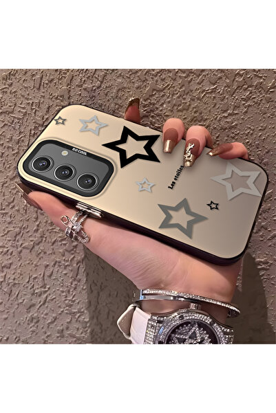 Hontinga حافظة هاتف سامسونج جالاكسي S24 متوافقة مع نمط النجوم، مصنوعة من السي...