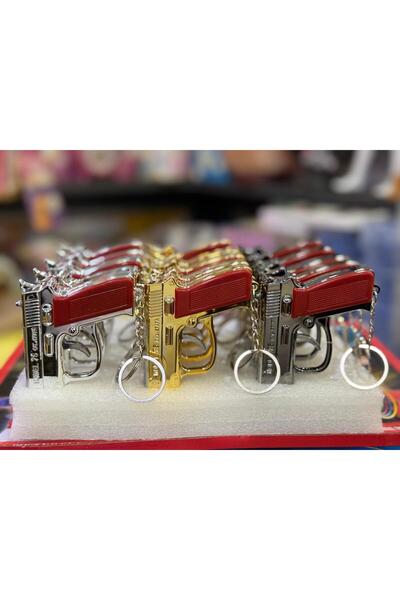 KIZILKAYA anahtarlıklık lambalı ve lazer tabanca 10cm metal aksamlı
