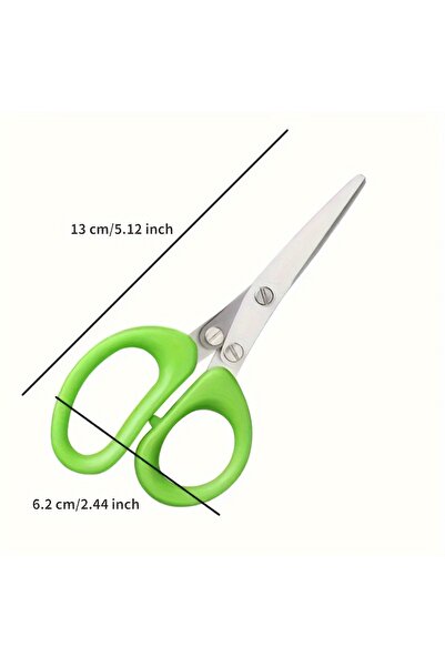 Choice مقص مطبخ أخضر فاتح ذو خمس طبقات مصنوع من الفولاذ المقاوم للصدأ، شديد ا...