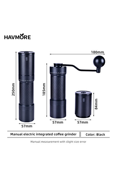 Choice مطحنة قهوة G25 هافمور متعددة الوظائف قابلة لإعادة الشحن، يدوية، ذات 10...