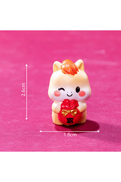 Choice9 A1 2026 New Year Zodiac Mascot Figurines Miniature Cartoon Lucky Hors...