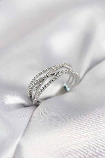 My Reality Fashion خاتم نسائي موديل حلزوني فضي اللون