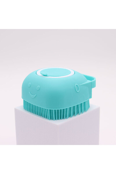 choice2 فرشاة استحمام سيليكون زرقاء للحيوانات الأليفة، 2 في 1، فرشاة استحمام ...