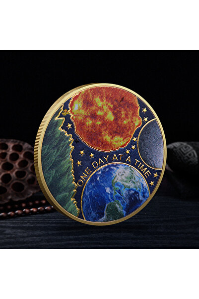 Choice Light Grey One Day At A Time Prayer Coin Home Decorati Commemorative G...