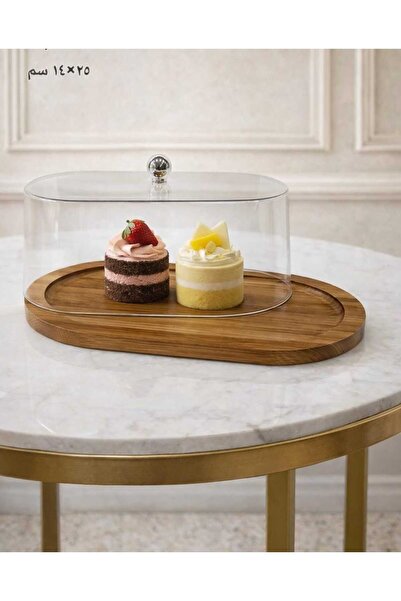 QUEEN Dessert serving dish with a Sheer Acrylic lid