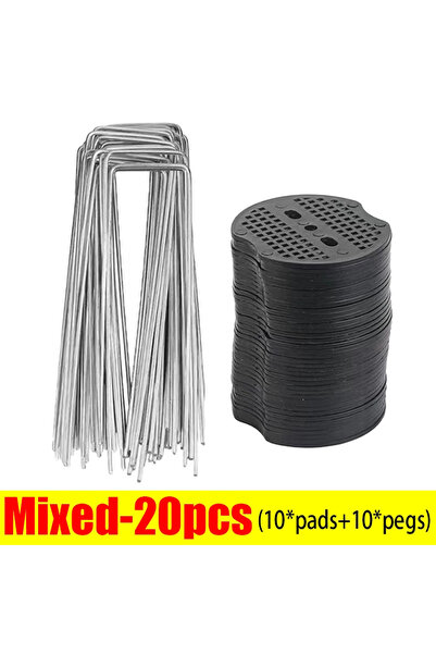 Choice مجموعة متنوعة من 20 قطعة (فضية) من أوتاد الحدائق المعدنية على شكل حرف ...